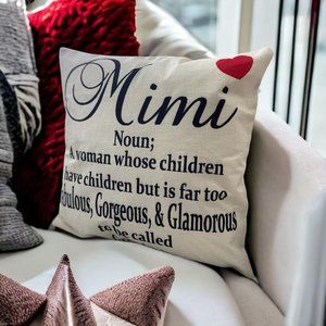 (Only Cover) Grandma Gifts Mimi Pillowcase 18x18 Home Decor Mimi Furniture Decor